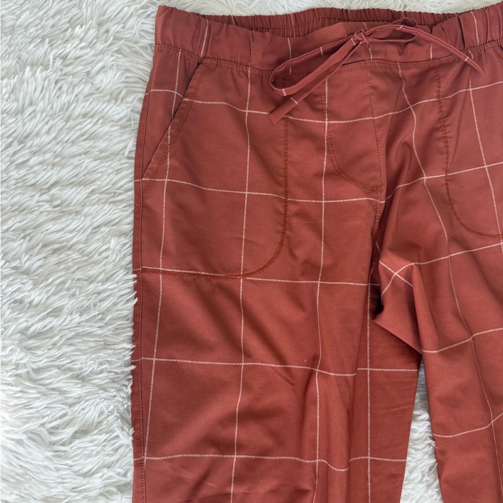Albion Jetsetter Windowpane Terracotta Pants - Picture 4 of 13